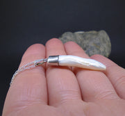 Stick Pearl Sterling Silver Pendant