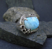 'Siren Song' Larimar Sterling Silver Statement Ring