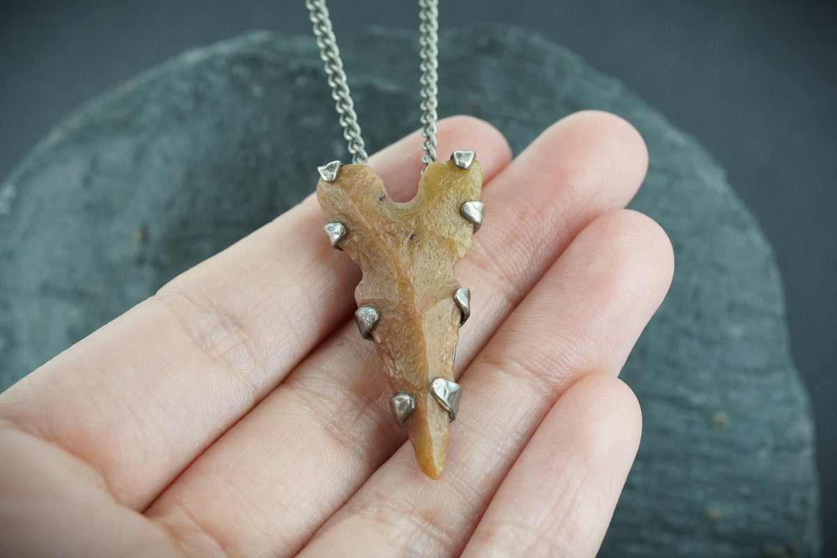 Neolithic Arrowhead Sterling Silver Pendant