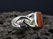 Scottish Ethibeaton Carnelian Scottish Gold and Silver Ring