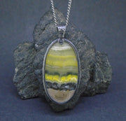 Bumblebee Jasper Sterling Silver Pendant