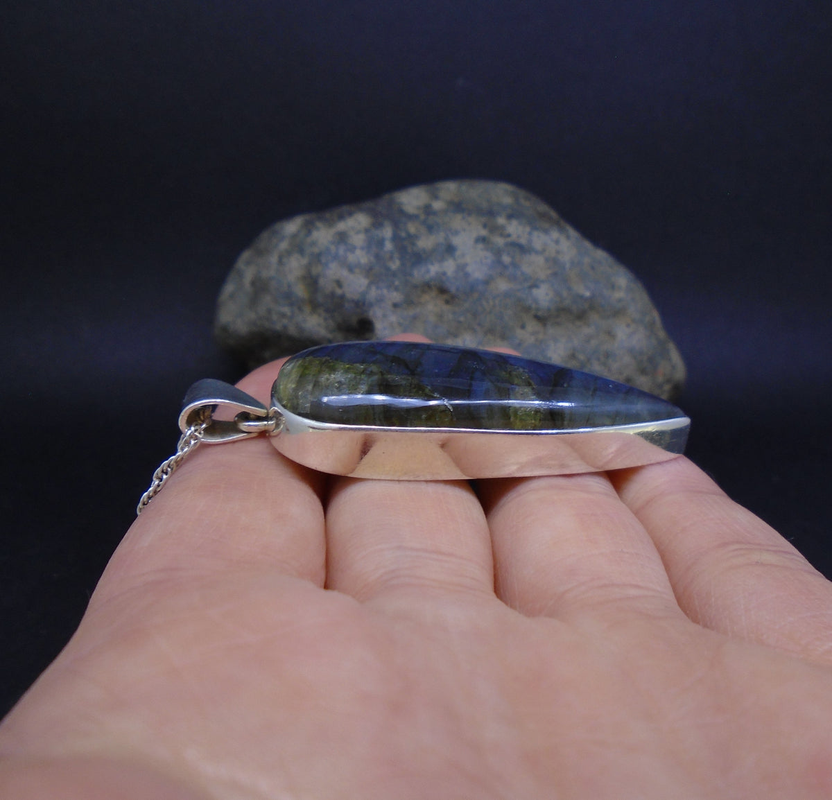 Labradorite Sterling Silver Pendant