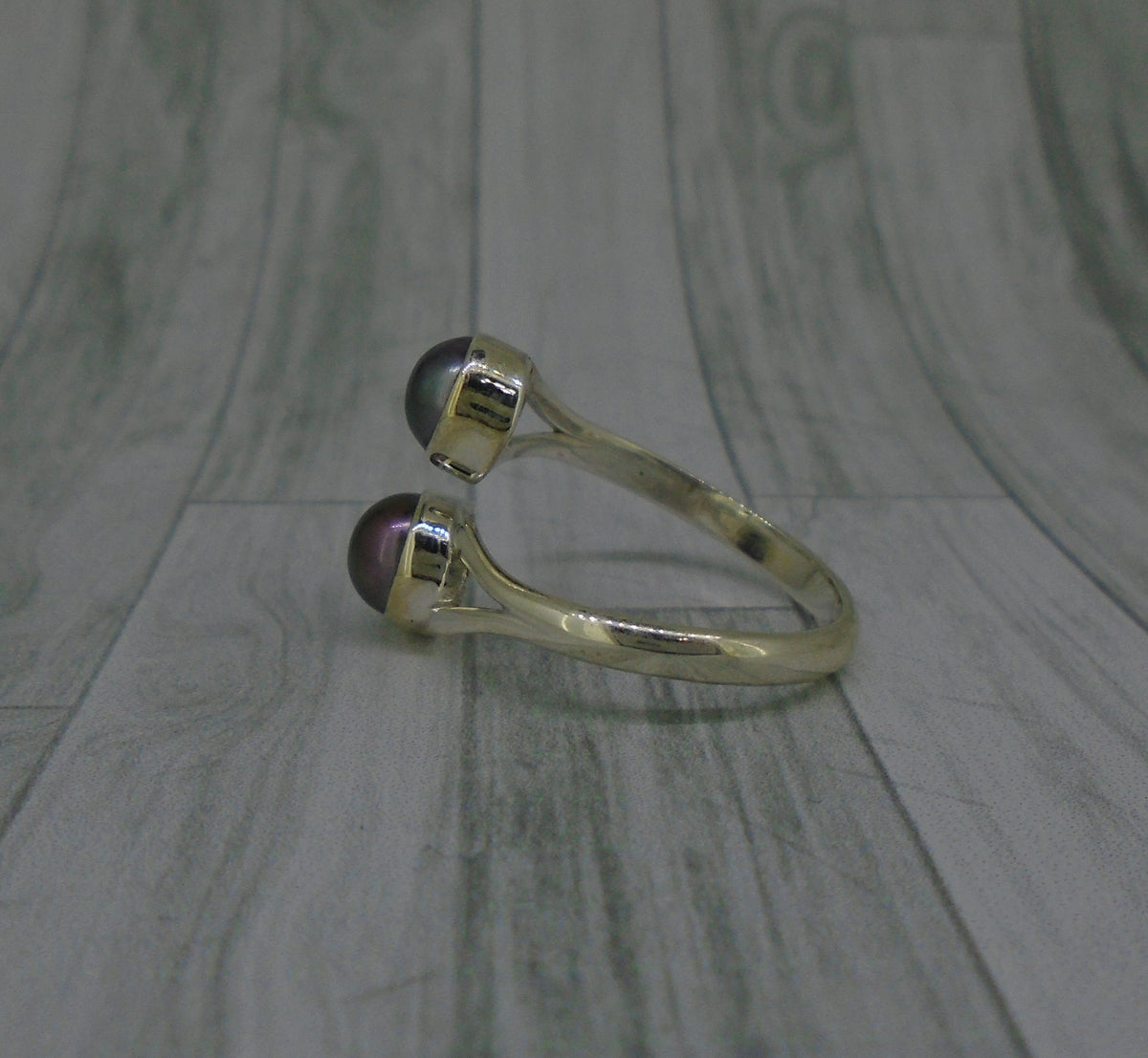Pearl Duo Sterling Silver Wrap Ring