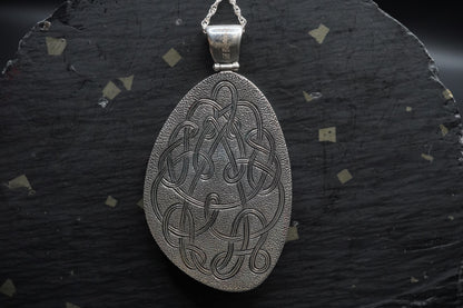 Brecciated Yowah Nut Opal Pendant with 18ct Gold & Sterling Silver
