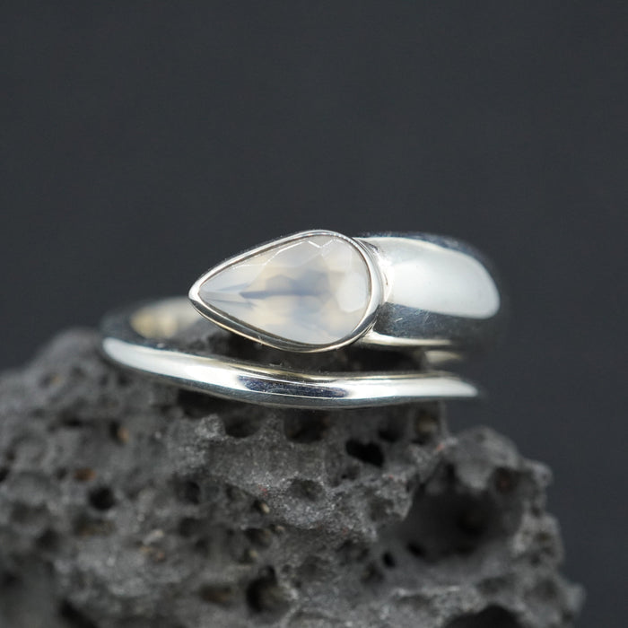 Scottish Chalcedony Sterling Silver Wrap Ring