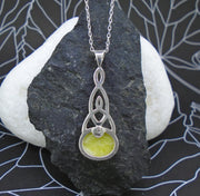 Large Highland Marble Celtic Sterling Silver Pendant