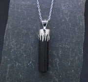 Black Tourmaline Shard Sterling Silver Pendant