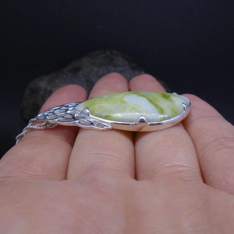 Highland Marble Celtic Waterfall Sterling Silver Pendant