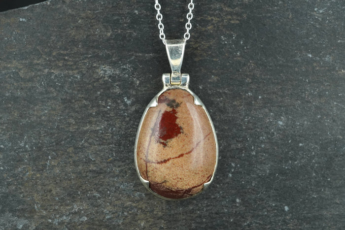 Arthur's Seat Jasper Sterling Silver Drop Pendant