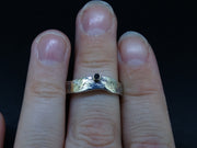 Dark Blue Scottish Sapphire with Scottish Gold Highlights