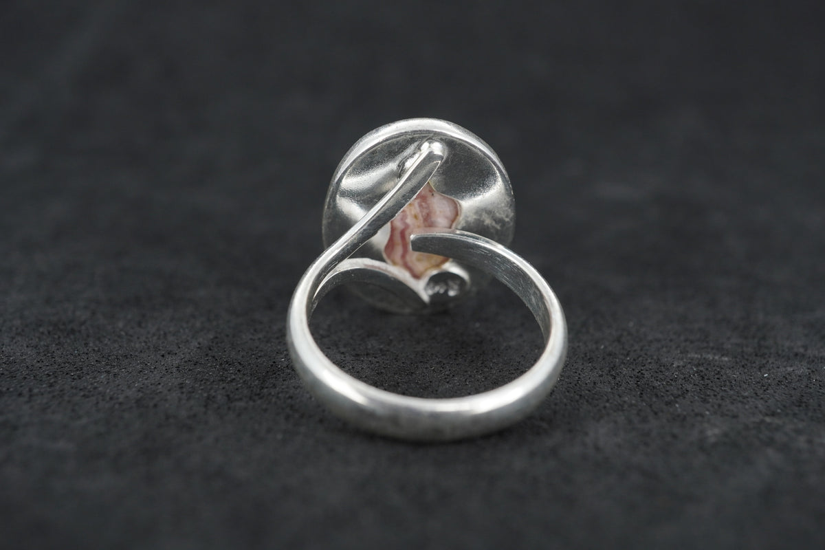 Rhodochrosite Sterling Silver Oval Ring