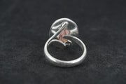 Rhodochrosite Sterling Silver Oval Ring