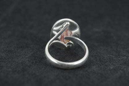 Rhodochrosite Sterling Silver Oval Ring