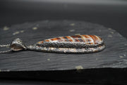 Wooley Mammoth Molar Sterling Silver Pendant with 18ct Gold