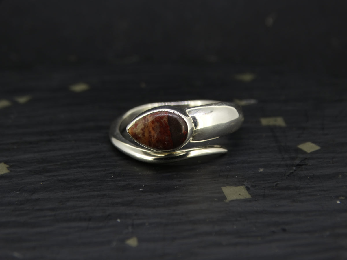 Arthur's Seat Jasper Sterling Silver Snake Ring