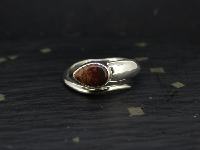 Arthur's Seat Jasper Sterling Silver Snake Ring