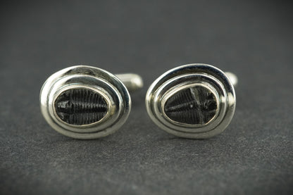 Trilobite Sterling Silver Cufflinks 8x6mm