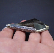 'Cridhe na Beinne' Cairngorm Quartz & Diamond Scottish Gold & Silver Pendant
