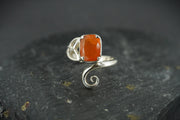 Scottish Angus Carnelian Sterling Silver Celtic Ring