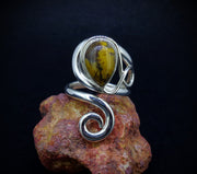 Campsie Fells Jasper Sterling Silver Ring