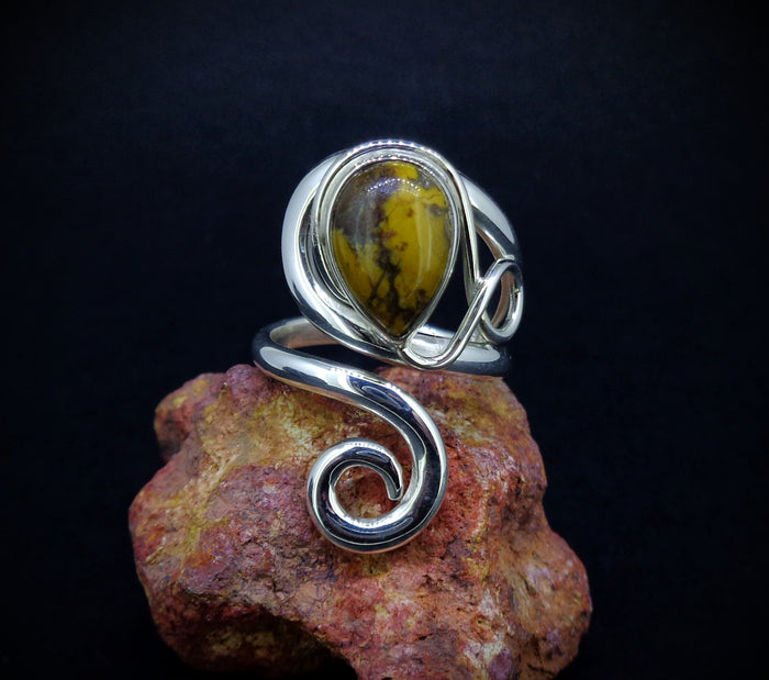 Campsie Fells Jasper Sterling Silver Ring