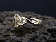 Scottish Beryl with Scottish Gold and Sterling Silver Celtic Ring