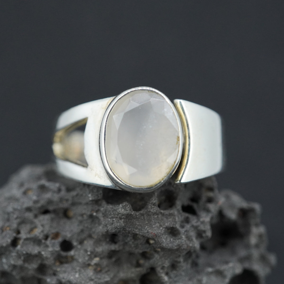 Scottish Chalcedony Sterling Silver Ring