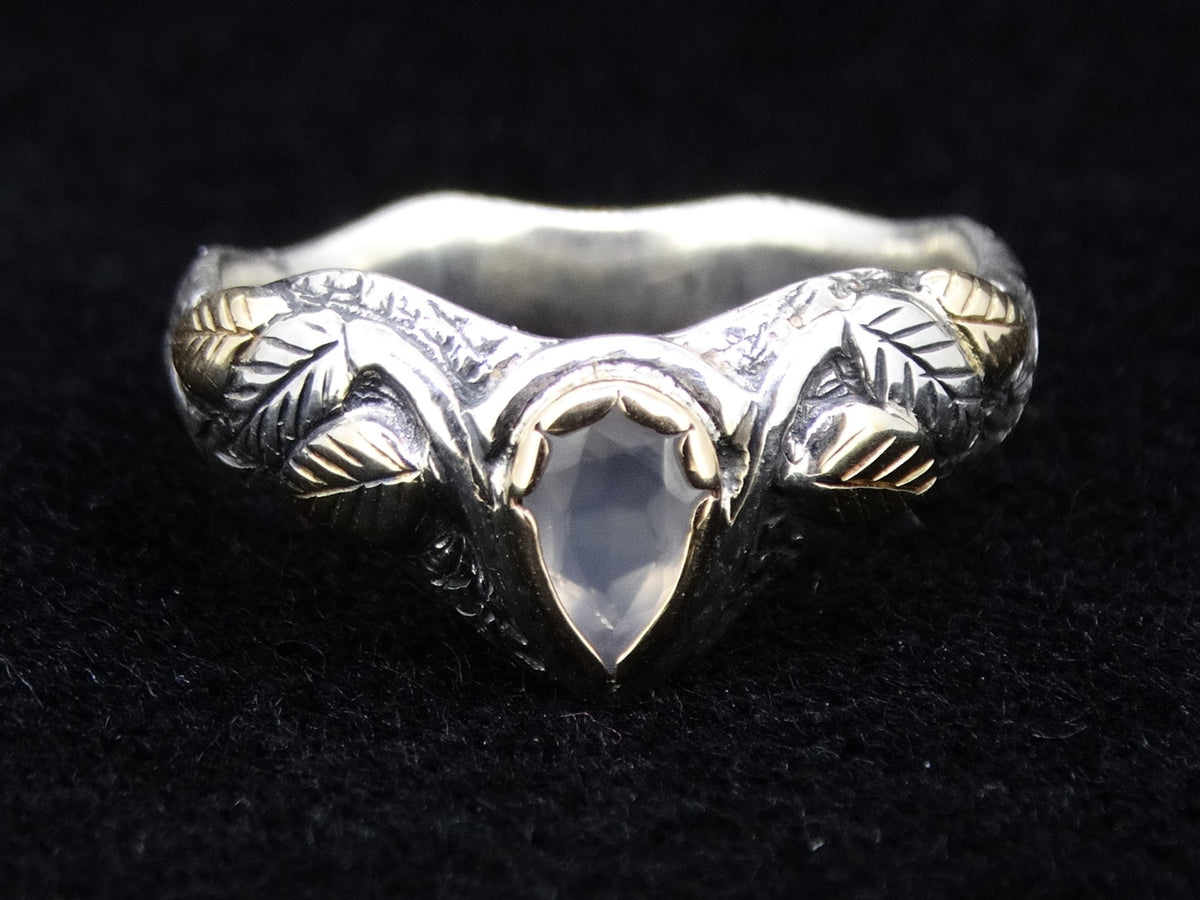Scottish Chalcedony Scottish Gold and Sterling Silver Ring