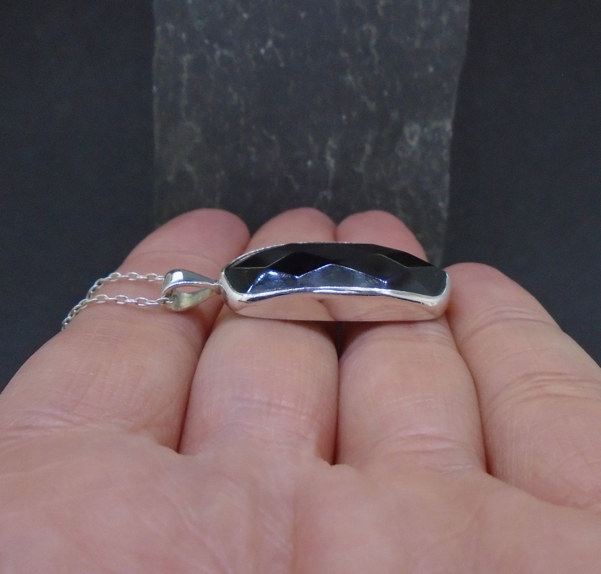 Whitby Jet Sterling Silver Pendant