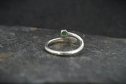 Square Emerald Sterling Silver Wrap Ring