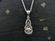 Pink Star Ruby Sterling Silver Petite Pendant