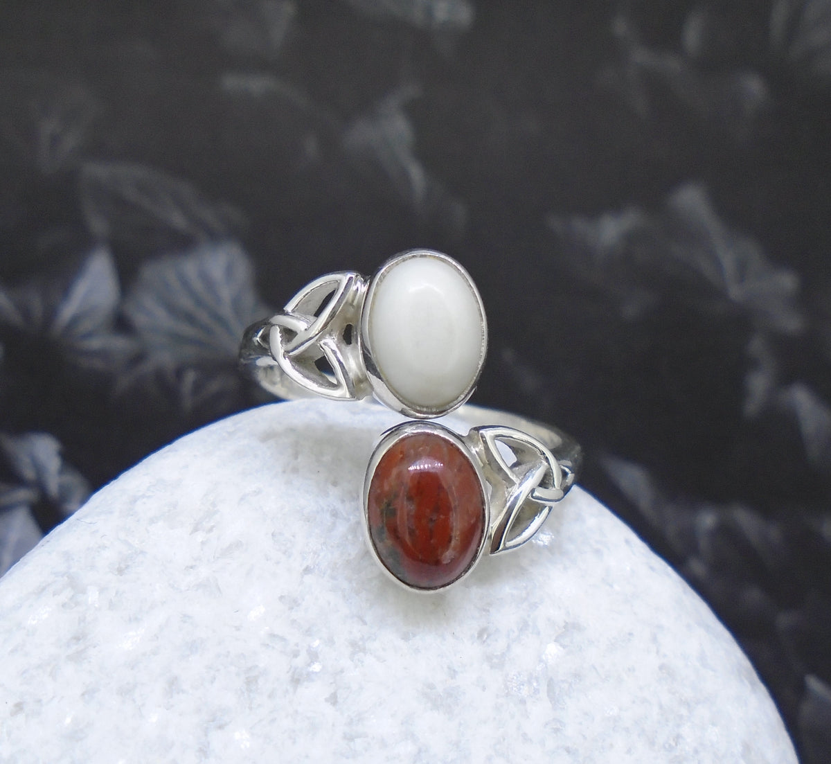 Lewisian and Iona Twin Celtic Knot Sterling Silver Ring