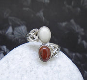 Lewisian and Iona Twin Celtic Knot Sterling Silver Ring