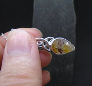 Lemon Citrine Sterling Silver Celtic Pendant