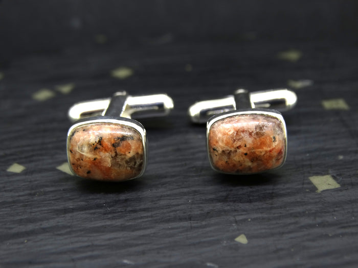 Edinburgh Royal Mile Cobblestone Sterling Silver Cufflinks