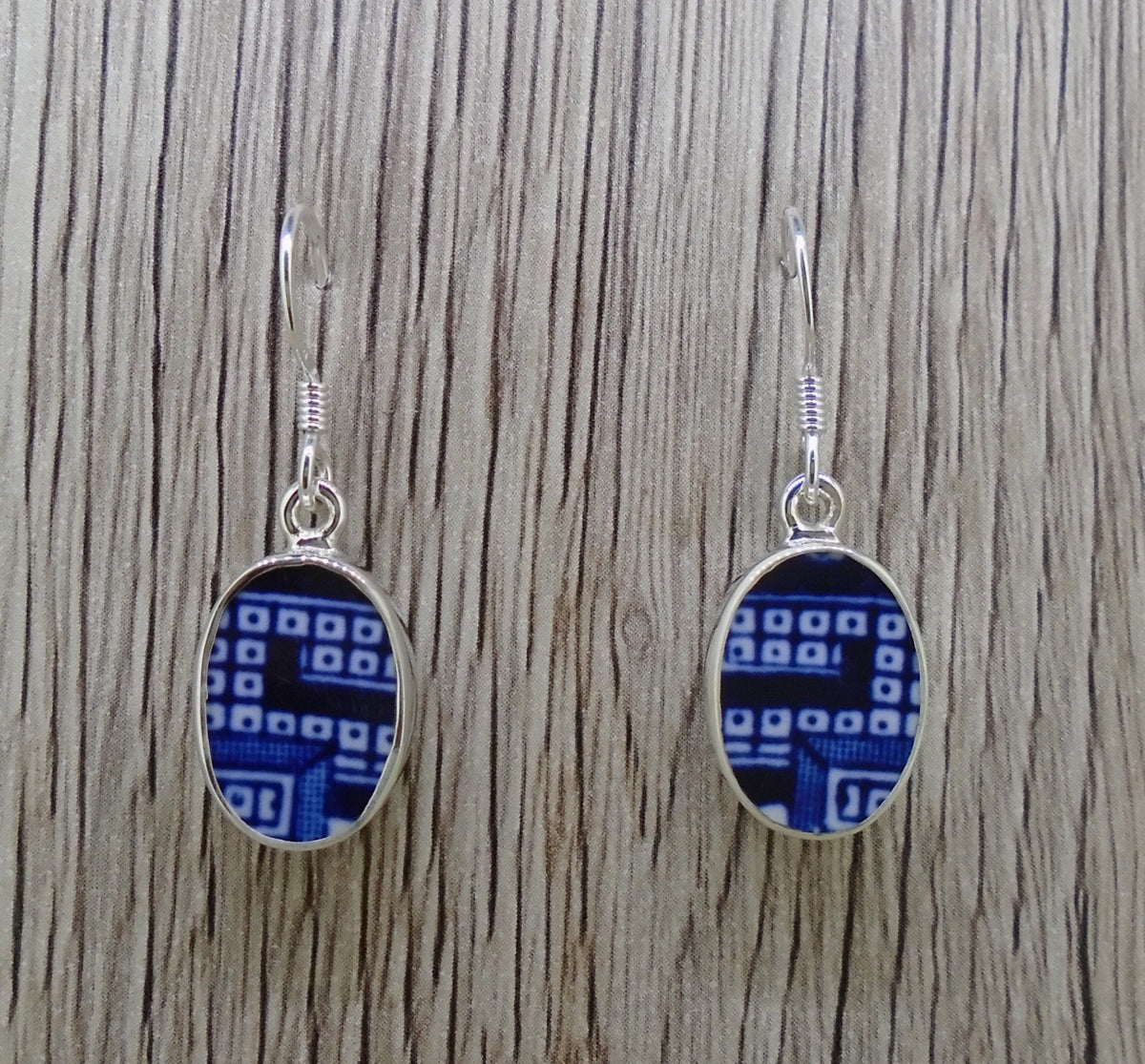 Old Willow 'Geometric' Sterling Silver Earrings