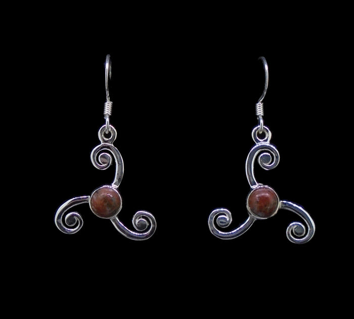 Pictish Wheel Sterling Silver Earrings