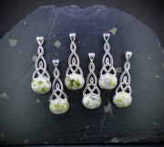 Iona Marble Celtic Knot Sterling Silver Pendant