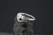 Blue Moonstone Sterling Silver Serpent Ring