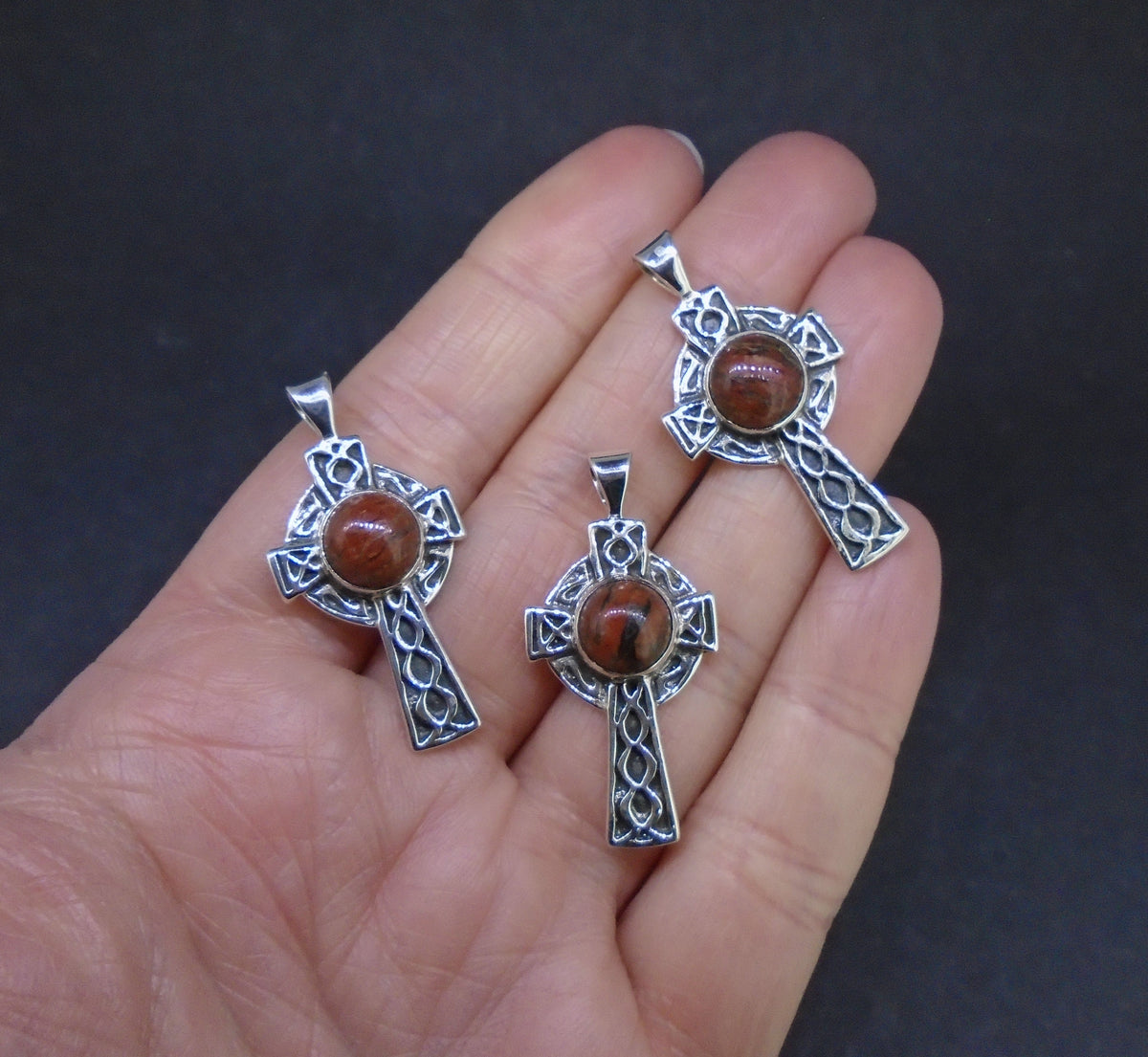 Lewisian Celtic Cross Sterling Silver Pendant