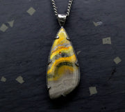 Bumblebee Jasper Sterling Silver Pendant