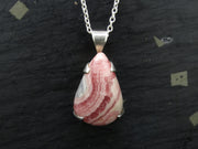 Rhodochrosite Sterling Silver Drop Pendant