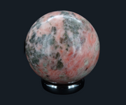 Rare Iona Pink Marble Carved Sphere