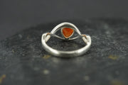 Scottish Carnelian Twisted Design Sterling Silver Ring