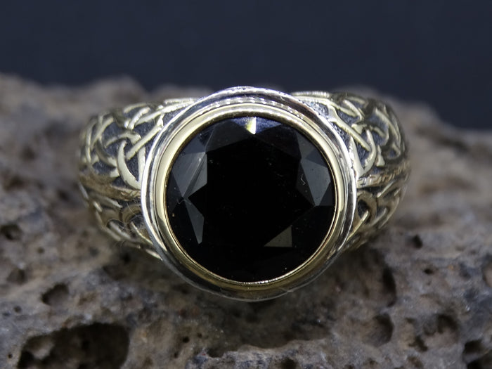 Cairngorm Quartz Scottish Gold and Sterling Silver Ring