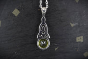 Peridot Sterling Silver Celtic Pendant