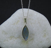 Simple Labradorite Sterling Silver Pendant