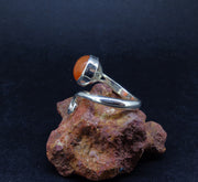 Carnelian Sterling Silver Celtic Ring