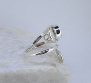Old Willow Flow Blue Style Sterling Silver Adjustable Twist Ring