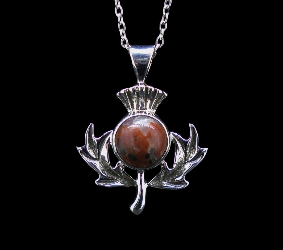 Lewisian Sterling Silver Thistle Pendant